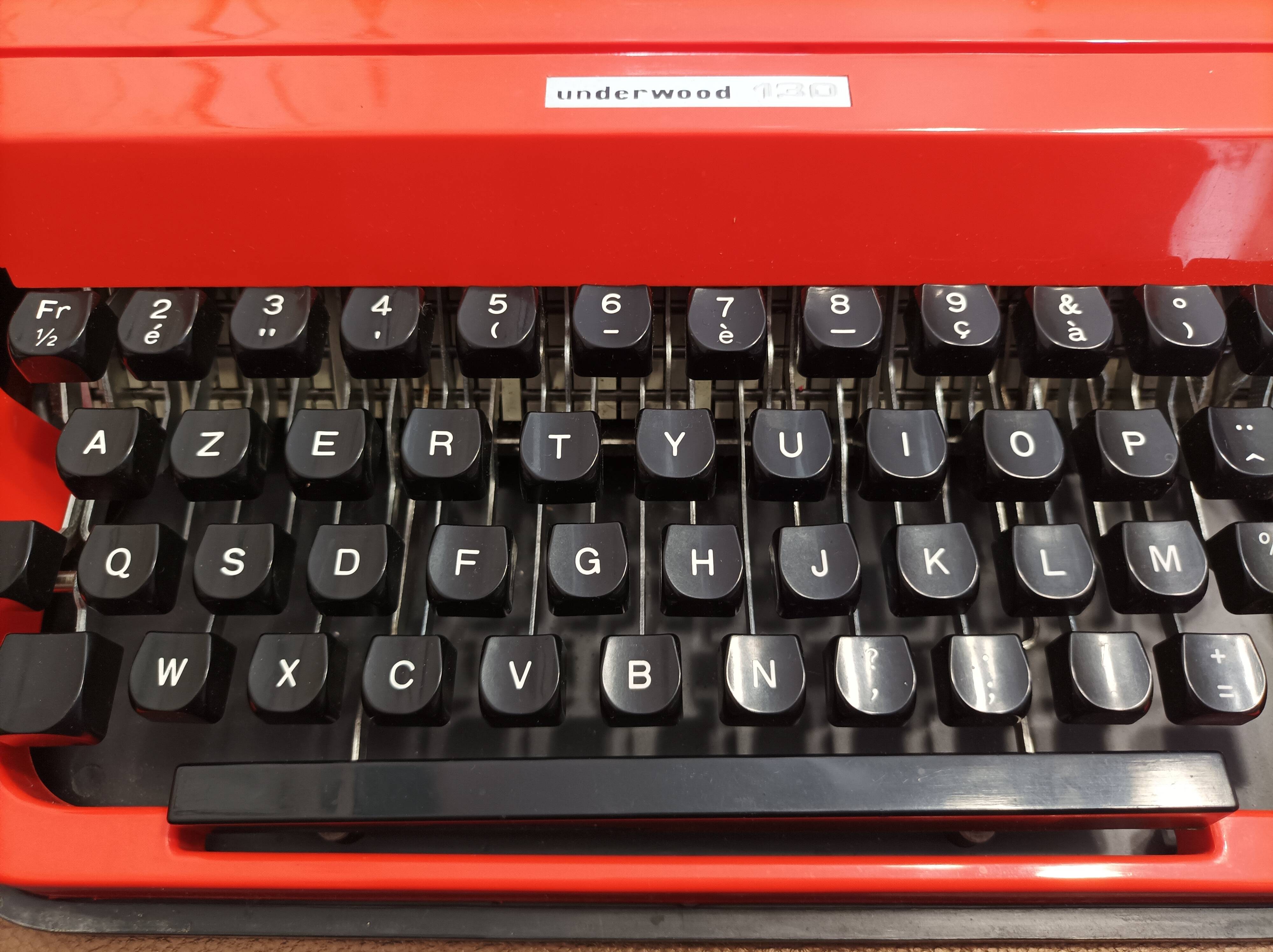 Underwood 130 orange typewriter