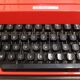 Underwood 130 orange typewriter