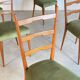Set of six dining room chairs attributed to Gio Ponti, Italy, 1950.