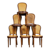 Elegant set of 6 chairs known as "rackets", in the Louis XVI style.
