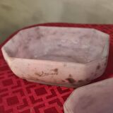 ensemble de 3 pate de verre rose 1920 signé lorrain 23x13 bon etat