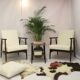 Pair of armchairs Henryk Lis 300-190 years 1970 fabric white buckle.