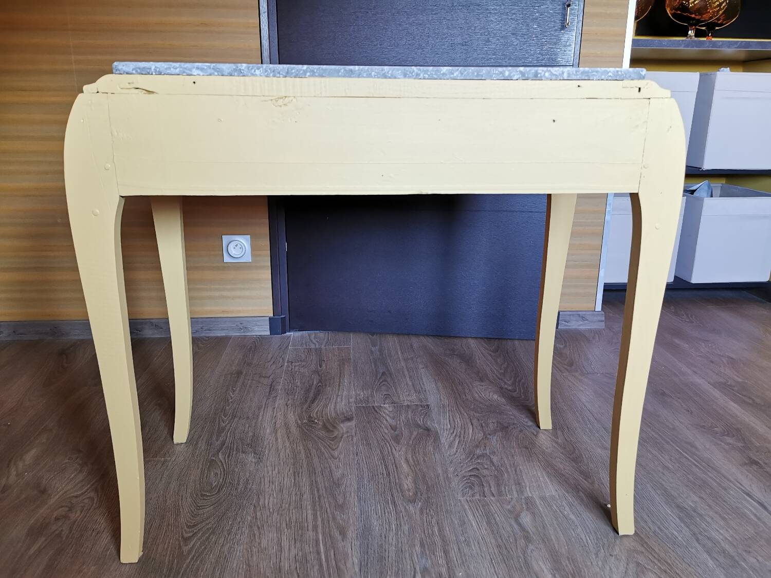 Grey marble art deco console