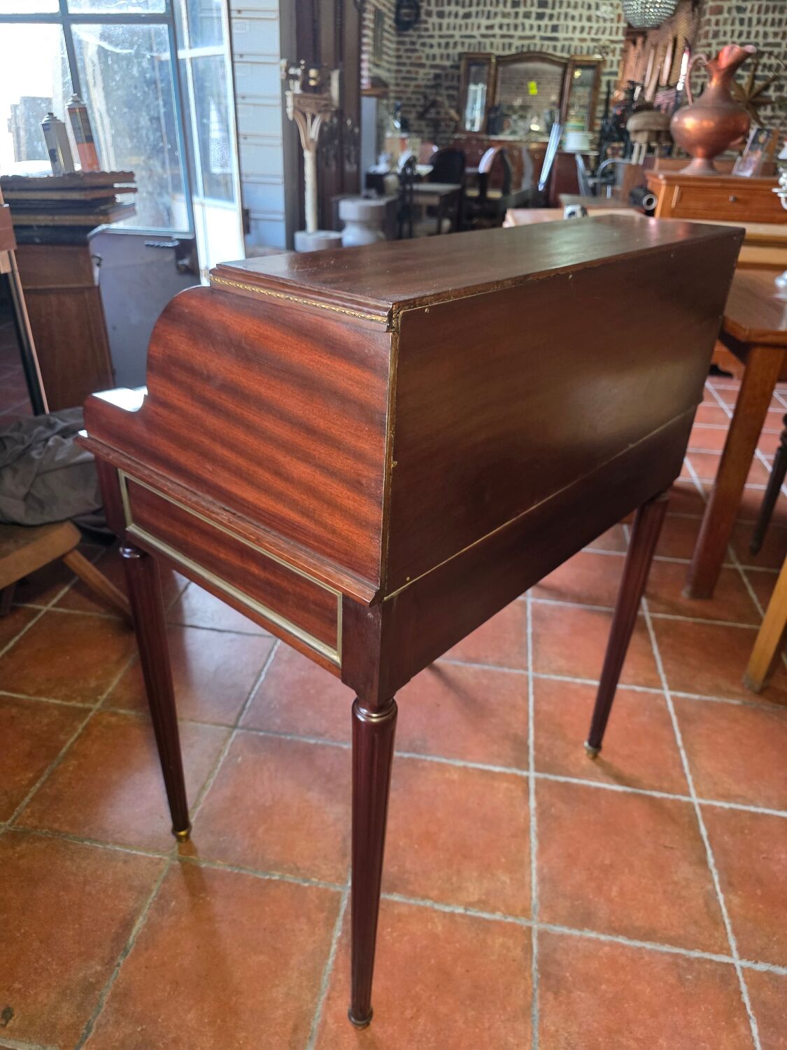 Louis XVI Style Cylinder Desk in Mahogany