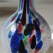 Speckled Blown Art Glass Ball Vase