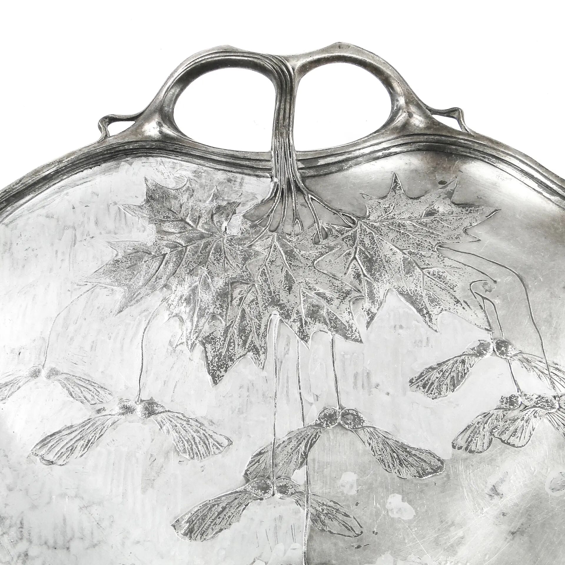 Art Nouveau appetiser tray, Orivit, Germany, early 20th century