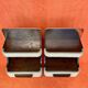 SET OF 2 VINTAGE 1970S NIGHTSTANDS/SOFA ENDS IN WOOD AND FABRIC