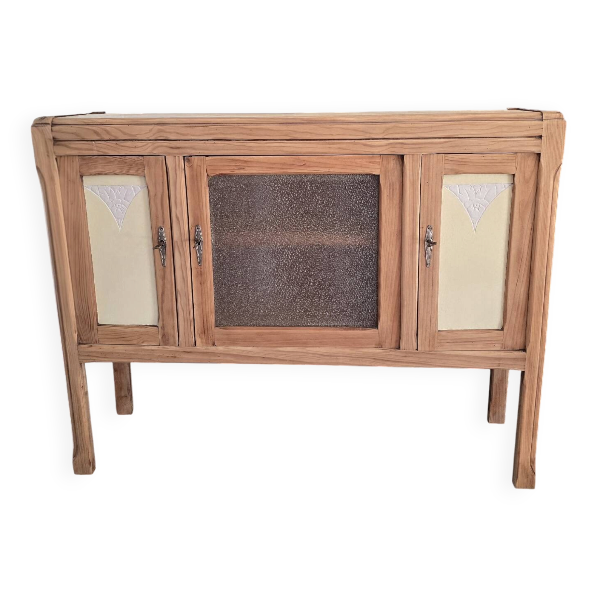 Buffet bois brut restauré pour meuble rangement d'entrée ou TV 