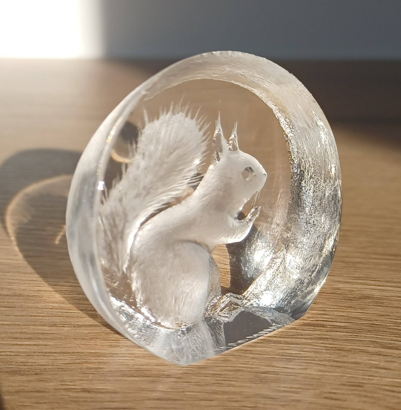 Crystal Squirrel figurine by Mats Jonasson.