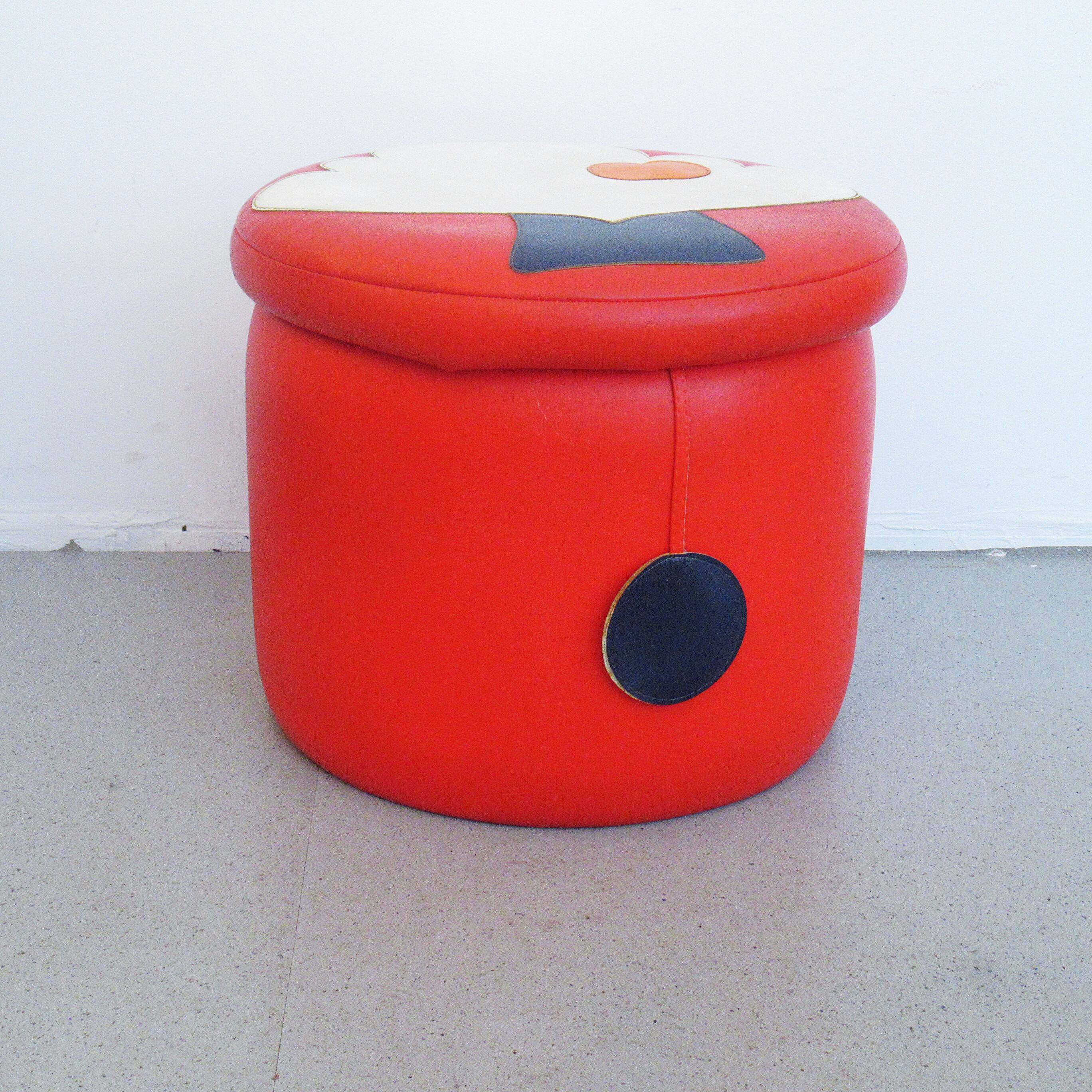 Pouf psychedelique années 70