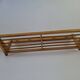 Uluv czechoslovakian mid-century wooden wall coat rack with shelf, 1970