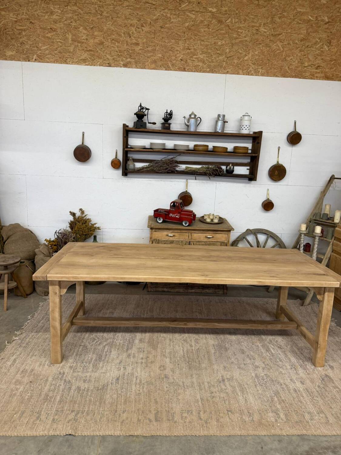 large solid oak farmhouse table