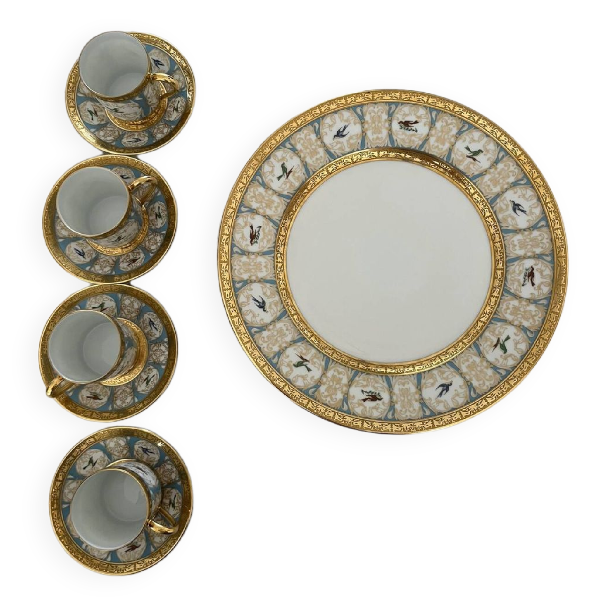 Haviland Parlon Plates and Coffee Cups Service