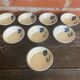 Set of 8 Bowls SARREGUEMINES Eldorado Model Ceramic Flower Decor