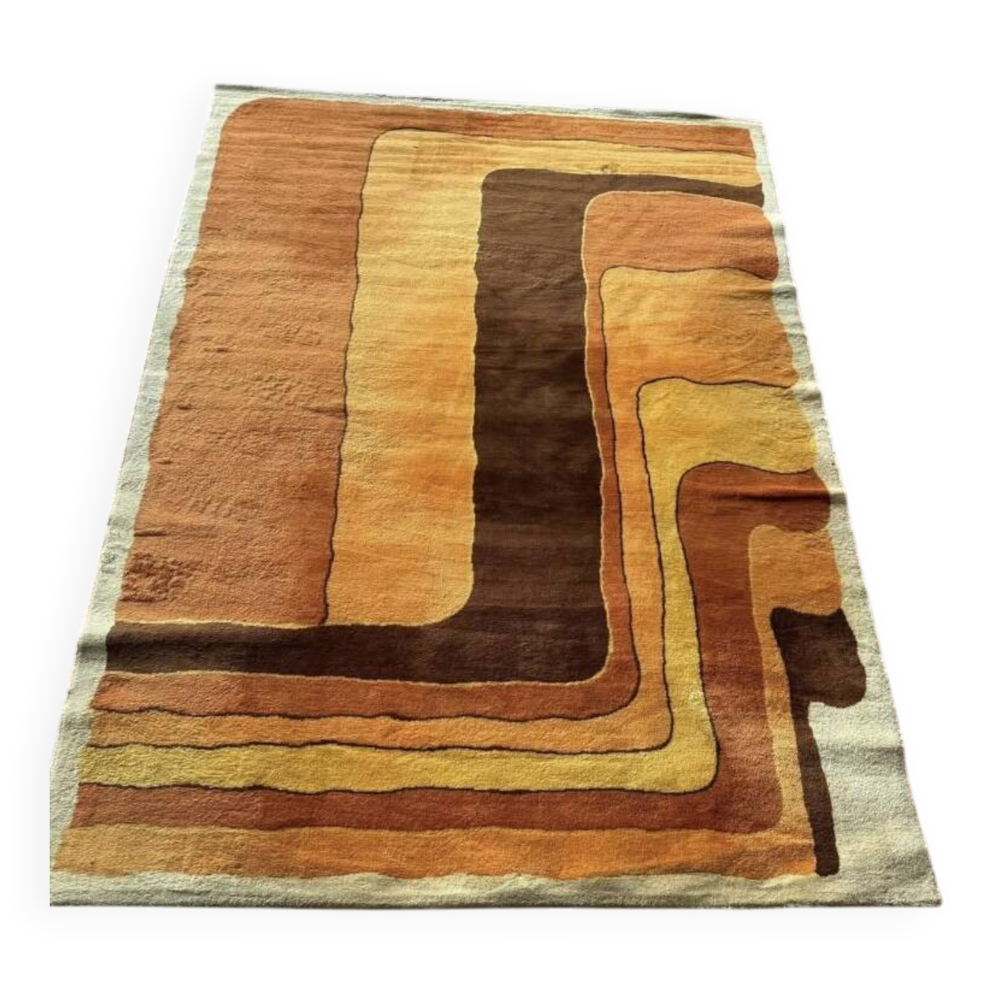Large vintage graphic Amazon rug