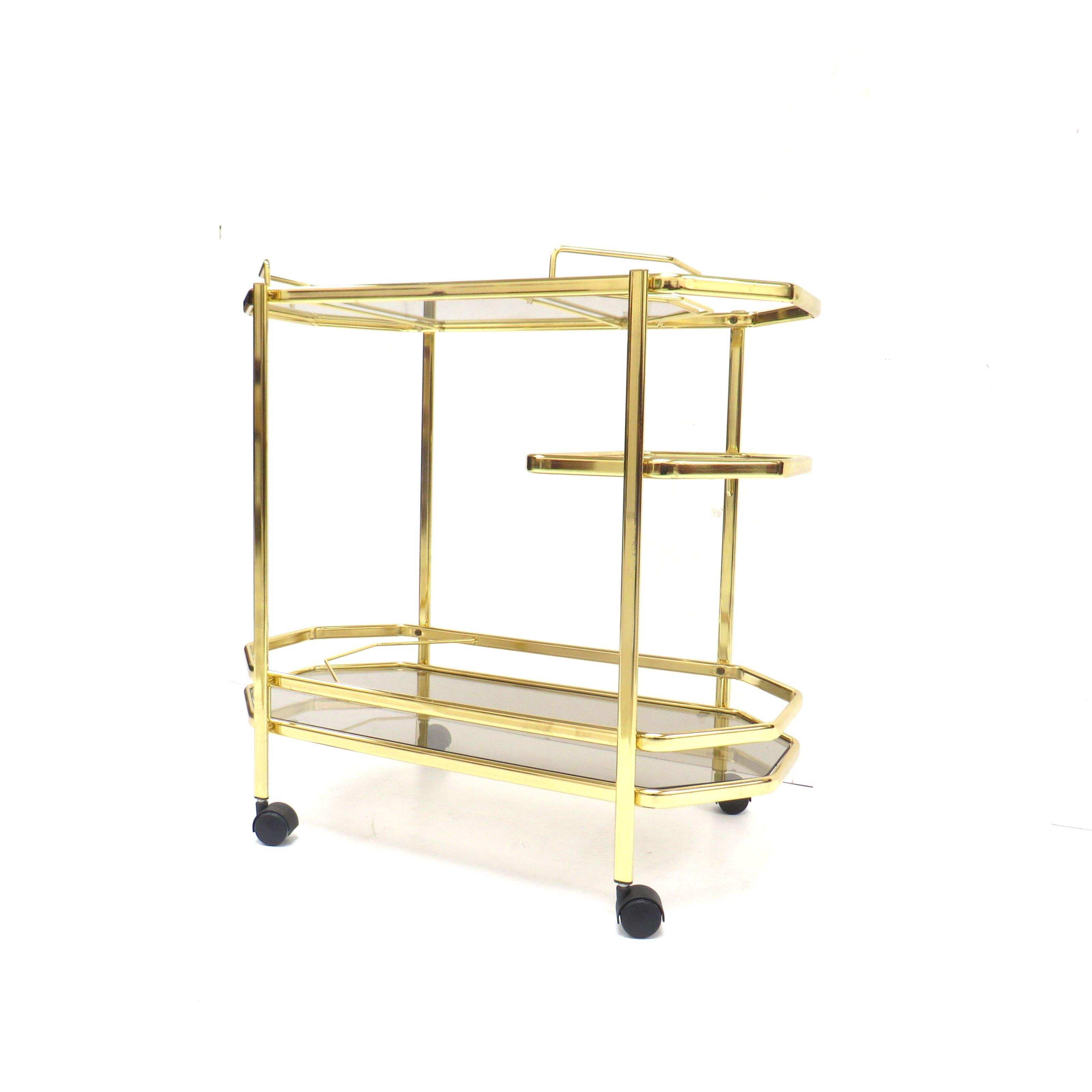 Vintage bar cart / side table hollywood regency style