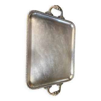 Silver metal tray