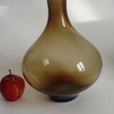 Brown smoked glass vase