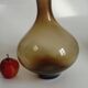 Vase en verre fumé marron
