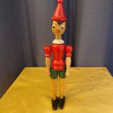 Statuette de pinocchio en bois articule jouet ancien