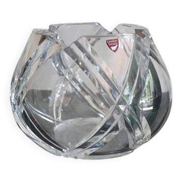 Vase suédois en cristal Orrefors 1960