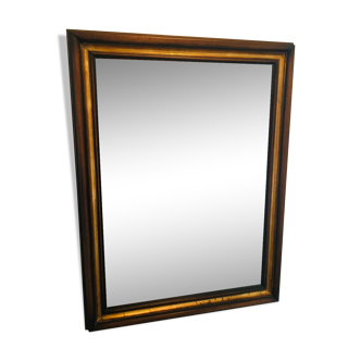 Bevelled mirror with solid wood frame and gilding  80 cm X 60 cm