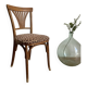 Chaise bistrot baumann bois et assise tissus
