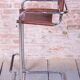 Bauhaus Bar Chair in Chromed Steel and Faux Leather, Germany, 1970s