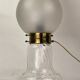 Midcentury Art Deco style swirl brass and glass mushroom table lamp