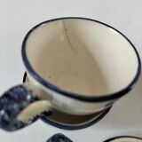 Set of 7 miniature Quimper earthenware cups