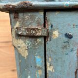 Wall display cabinet in Burmese teak with original patina.