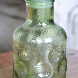 Green bottle made of old glass