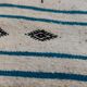Kilim handmade white carpet in natural wool
