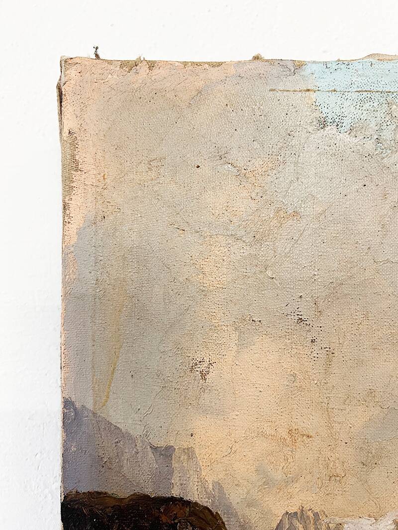 Painting "Mountain Torrent", Oil on canvas