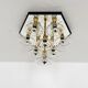 1980s Bicolor Glass Flush Chandelier by F. Fabbian