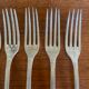 6 antique silver metal forks