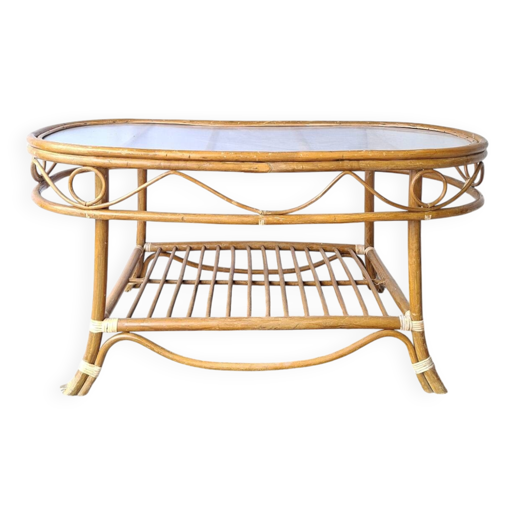 Rattan coffee table