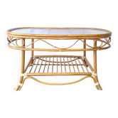 Table basse en rotin
