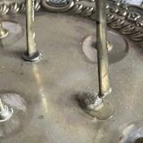 Antique egg set in nickel silver metal