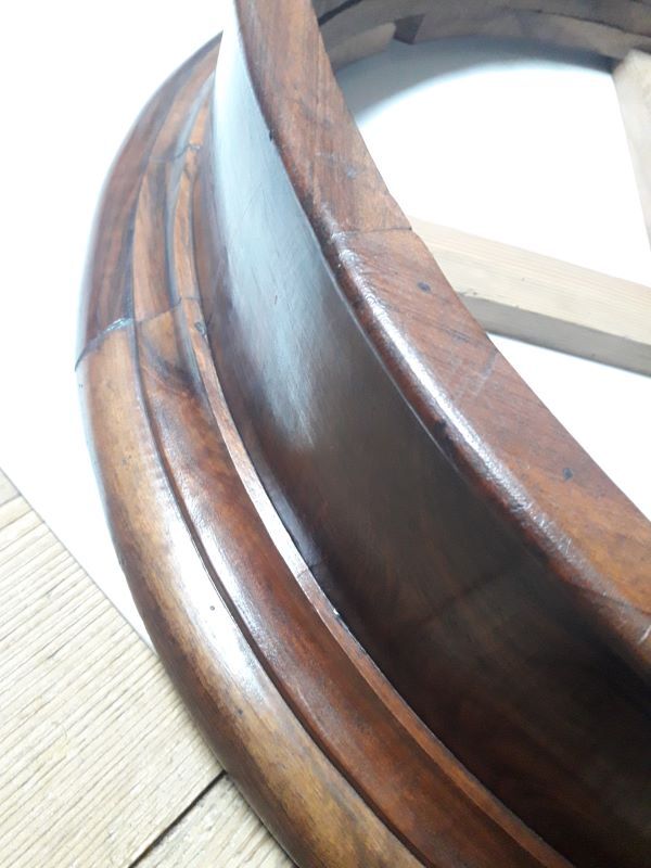 Bed sky, canopy in solid walnut XIX°