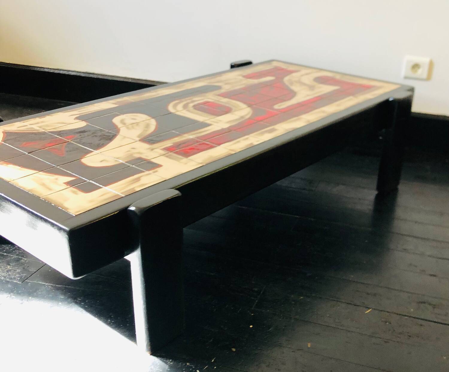 Brutalist ceramic coffee table by Dan