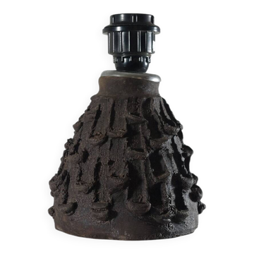 Pied de lampe brutaliste en céramique, milieu XXème