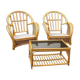 Rattan and vintage bamboo lounge