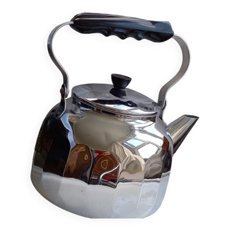 Chromed copper teapot decoration