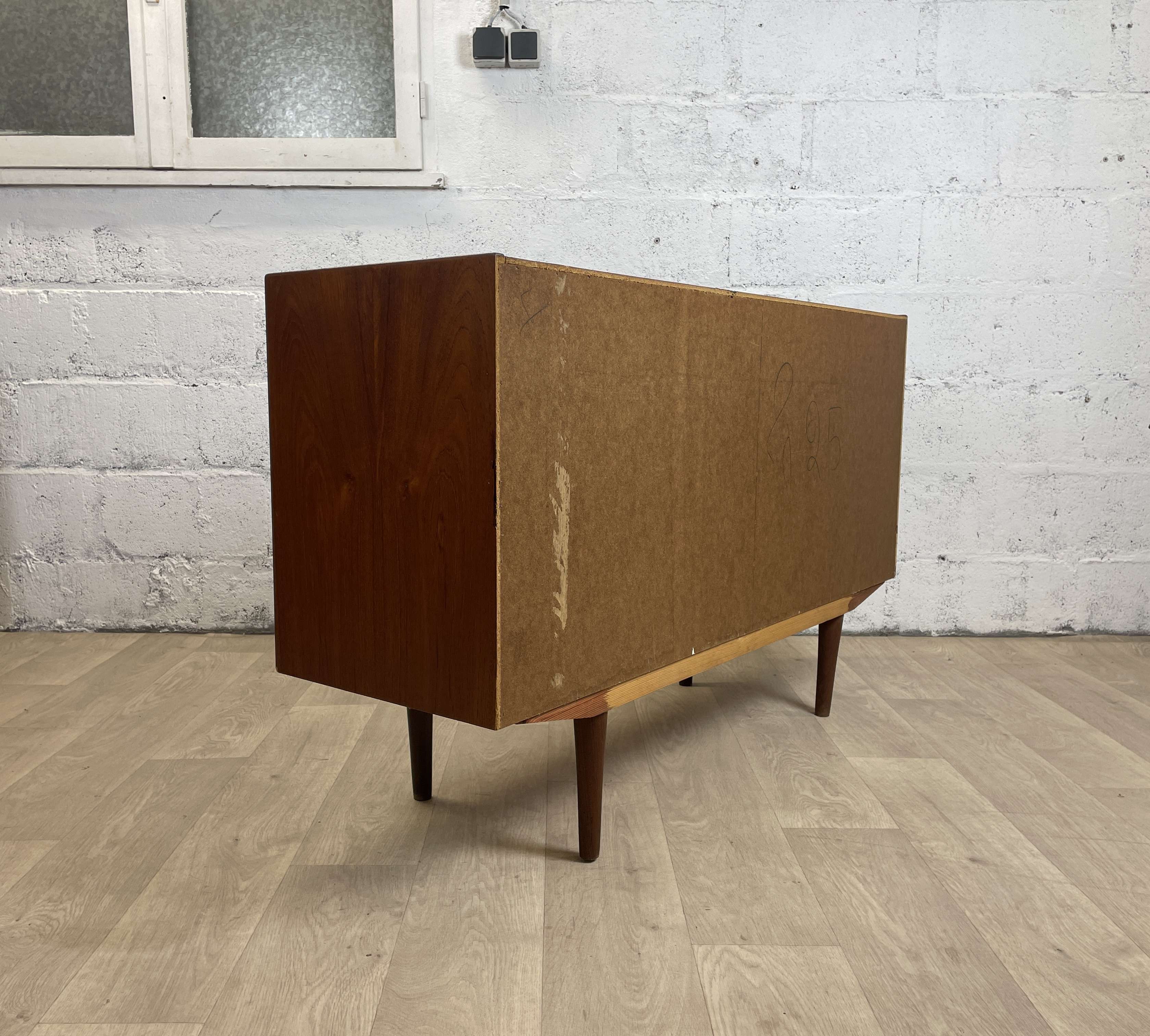 Double vintage Scandinavian teak chest of drawers, 60s