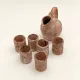 Clay jug and cups