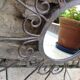 Old iron sun mirror