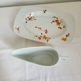 Haviland Limoges Gravy Boat and Porcelain Tray, Vintage