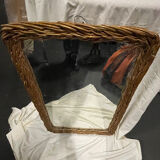 Vintage wicker mirror 1950