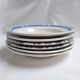 Vintage blue soup plates